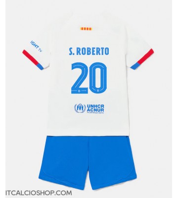 Barcelona Sergi Roberto #20 Seconda Maglia Bambino 2023-24 Manica Corta (+ Pantaloni corti)
